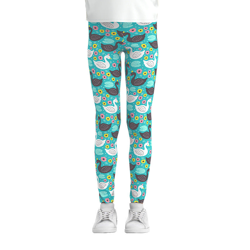 Digital Printing Leggings Girls Leggings Thin Stretch Pants - Prime Warehouse