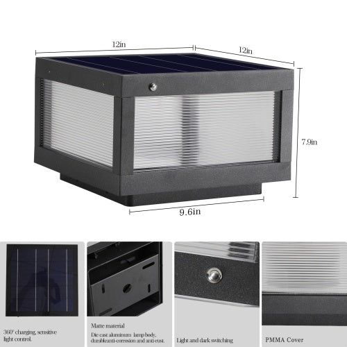 Solar-powered Outdoor Wall Light With Dimmable LED