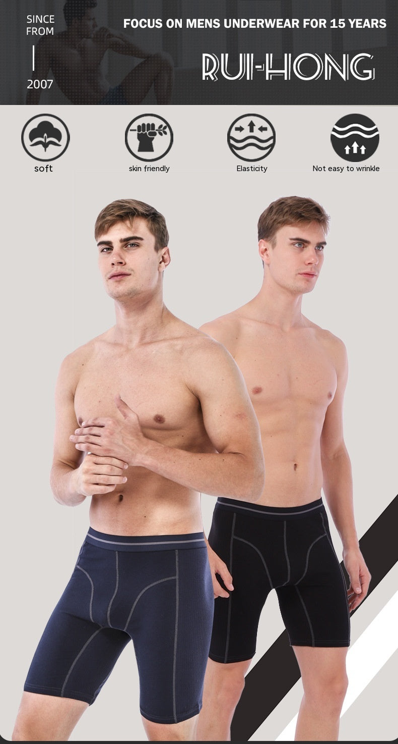 Cotton Men's Wear-resistant Sports Fitness Boxer Briefs - Prime Warehouse