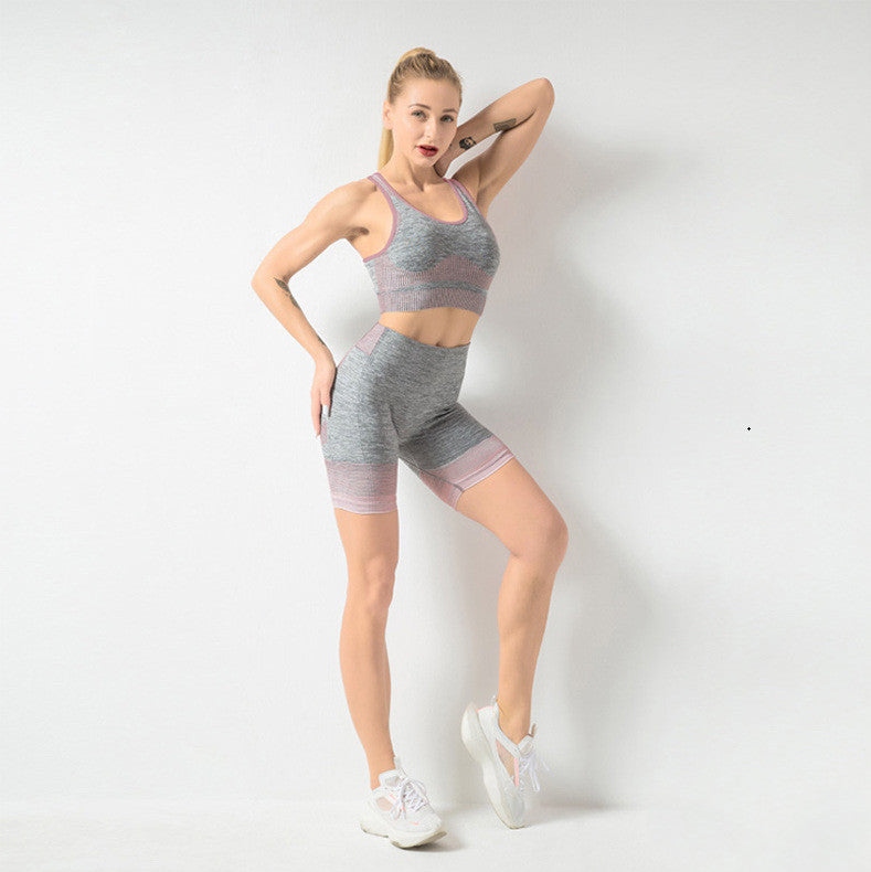 Running Sports Bra Set Seamless Yoga Wear - Prime Warehouse