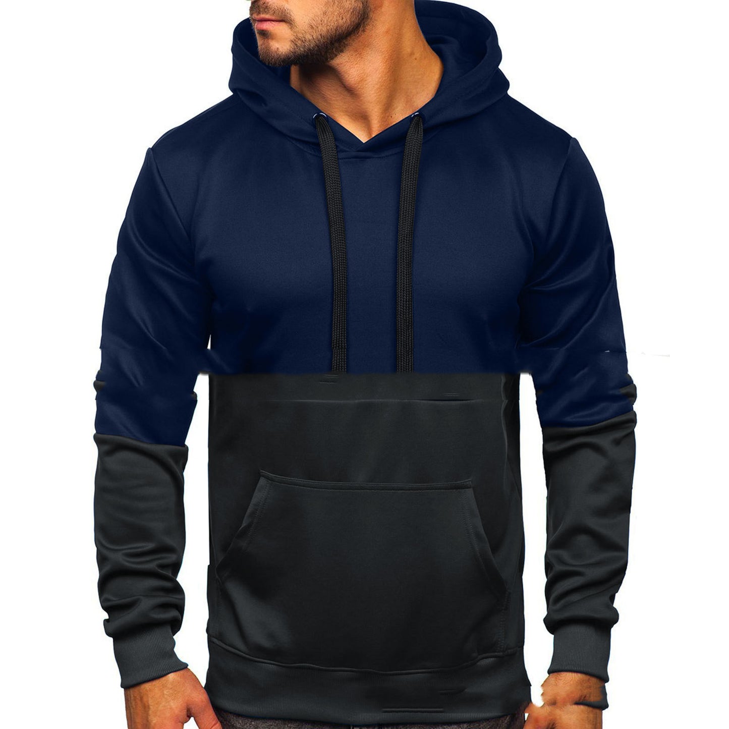 Color Block Hooded Couple Wear Sports Casual Sweater - Prime Warehouse