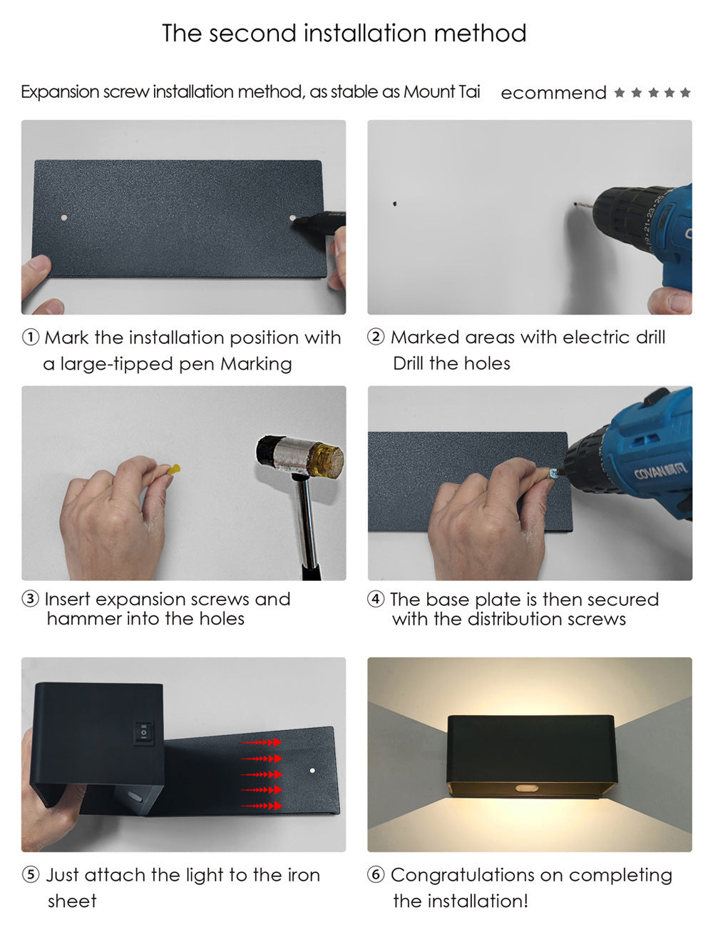 Usb Charging Wireless Led Wall Lamp - Prime Warehouse