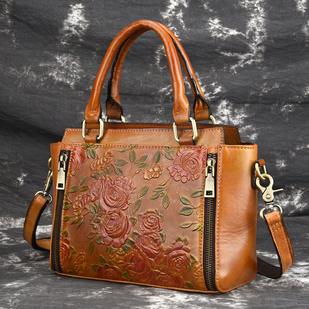 High Quality Natural Skin Tote Purse Cross Body Handbag Brush Color Women Messenger Shoulder Top Handle Genuine Leather Bags - Prime Warehouse