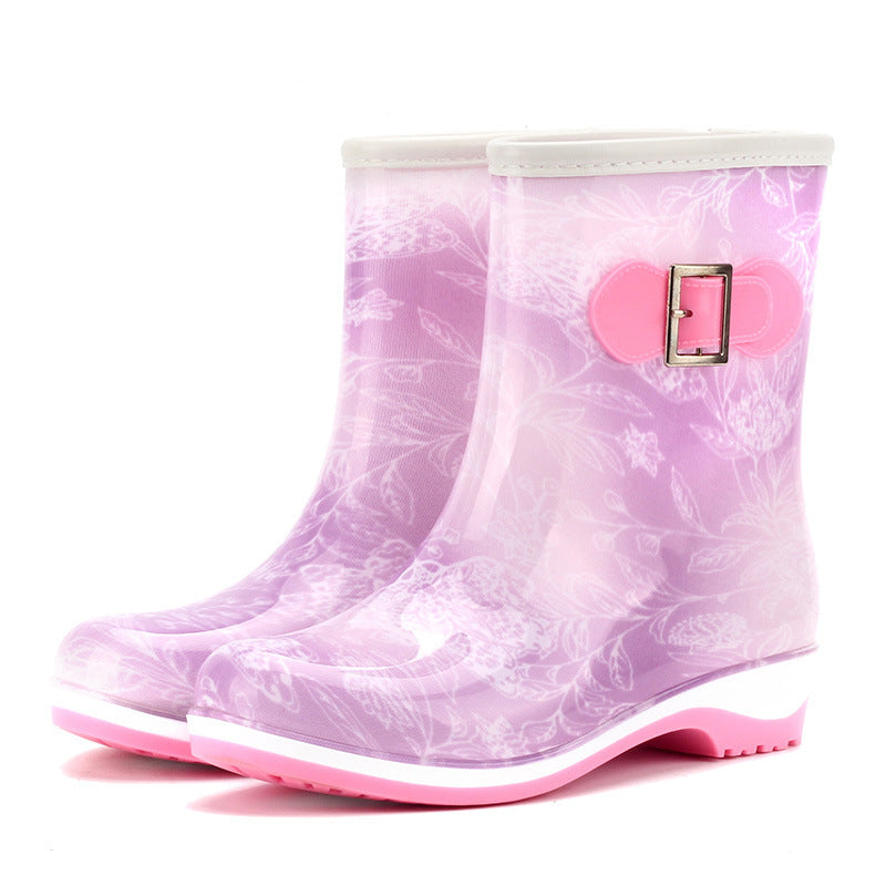 Rain boots warm mid tube snow boots - Prime Warehouse