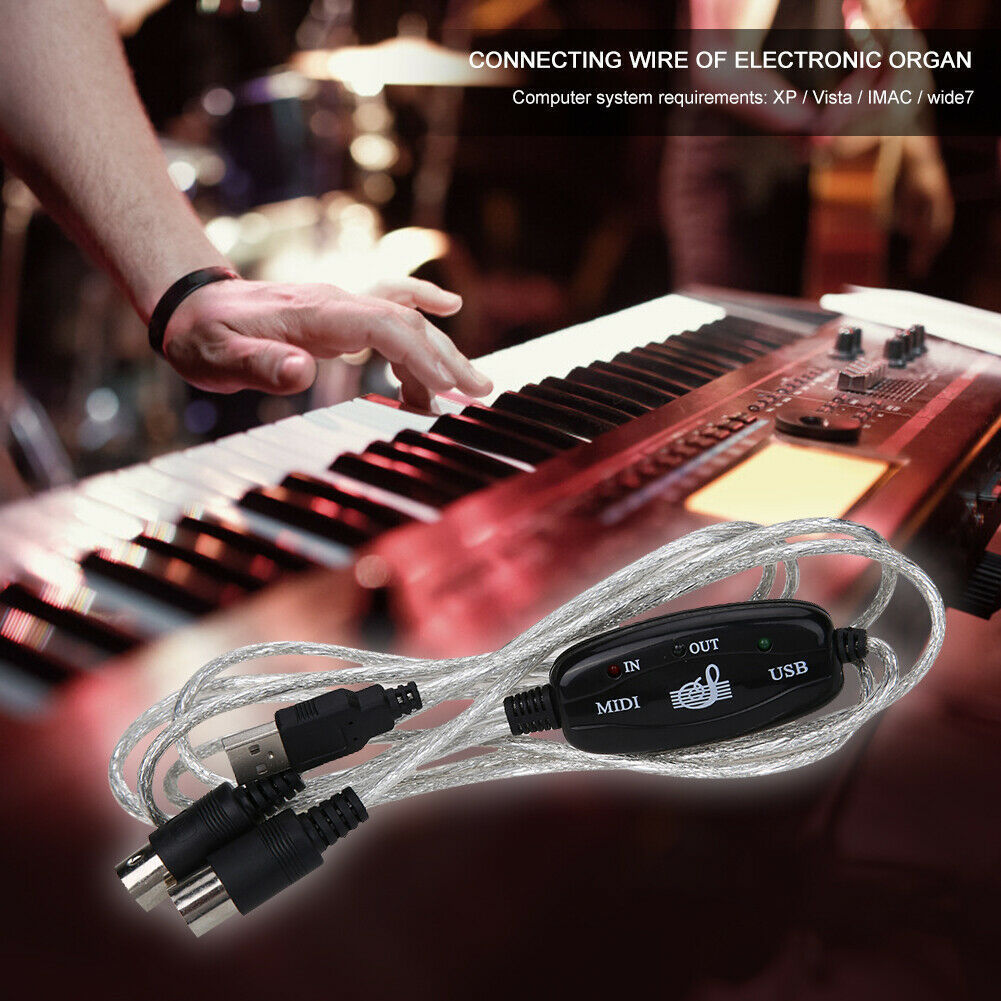 Electronic Keyboard Music Midi Adapter Cable Computer Music Editing Cable - Prime Warehouse
