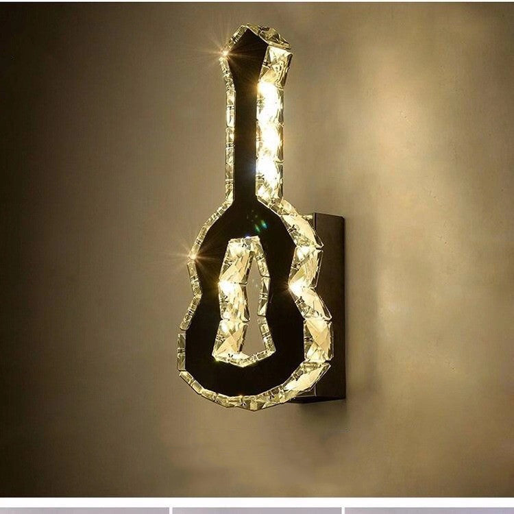 Crystal Wall Lamp Simple Led Living Room Background Wall Lamp Bedroom Bedside Lamp Corridor Wall Lamp - Prime Warehouse