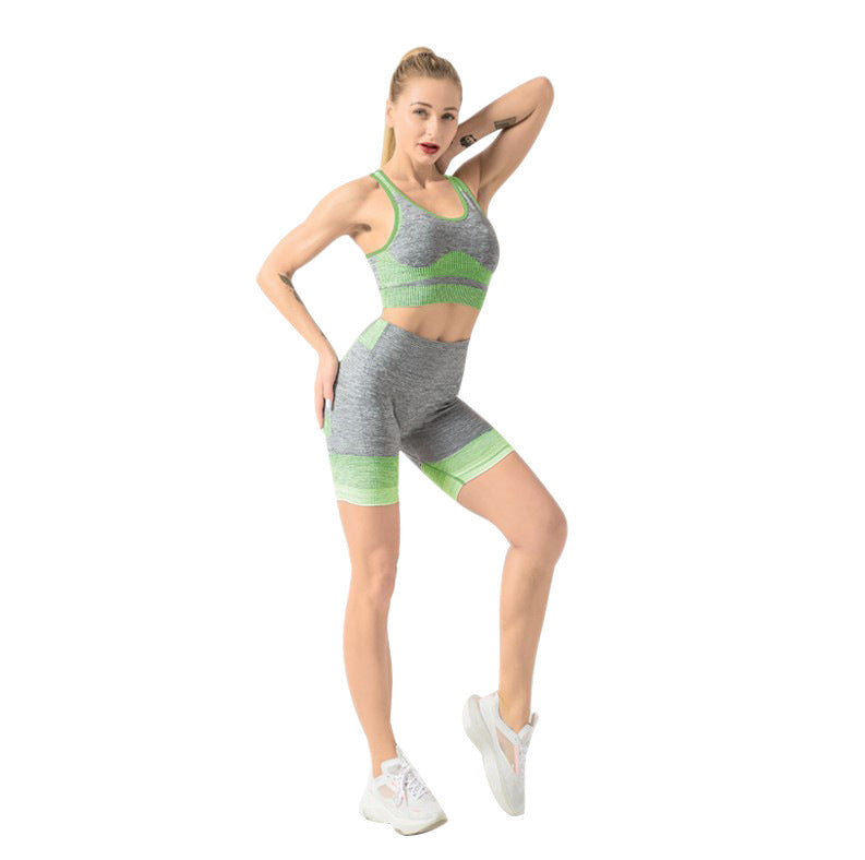 Running Sports Bra Set Seamless Yoga Wear - Prime Warehouse
