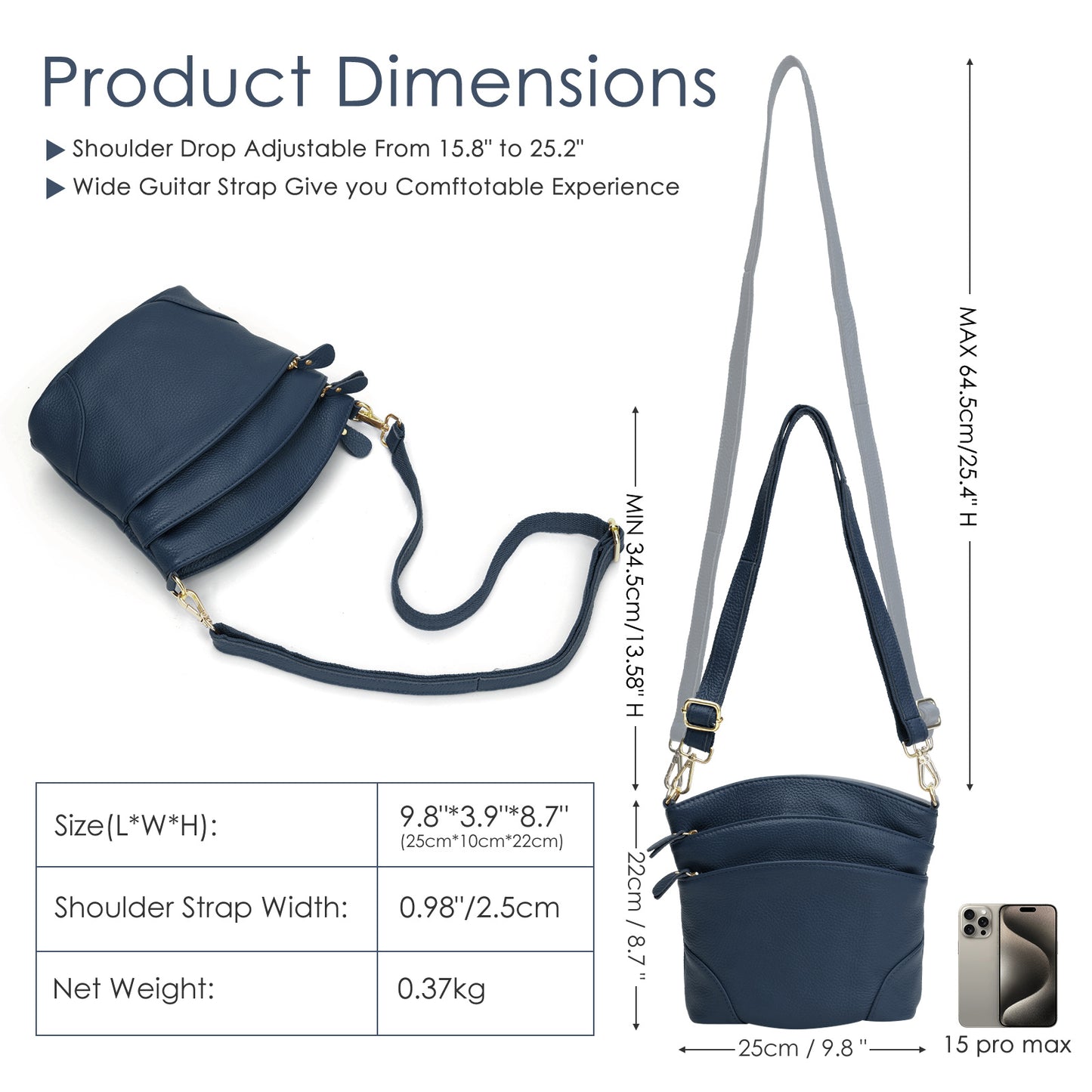 Women's Multi-purpose Genuine Leather Crossbody Bag