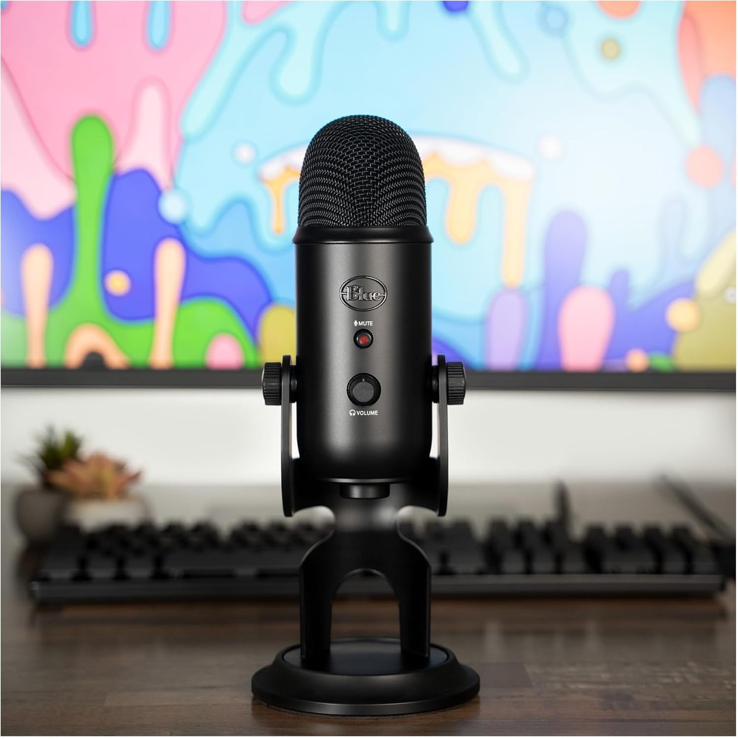 USB Microphone (Blackout) Bundle with Focus Pro Audio Headphones and Pop Filter (3 Items)