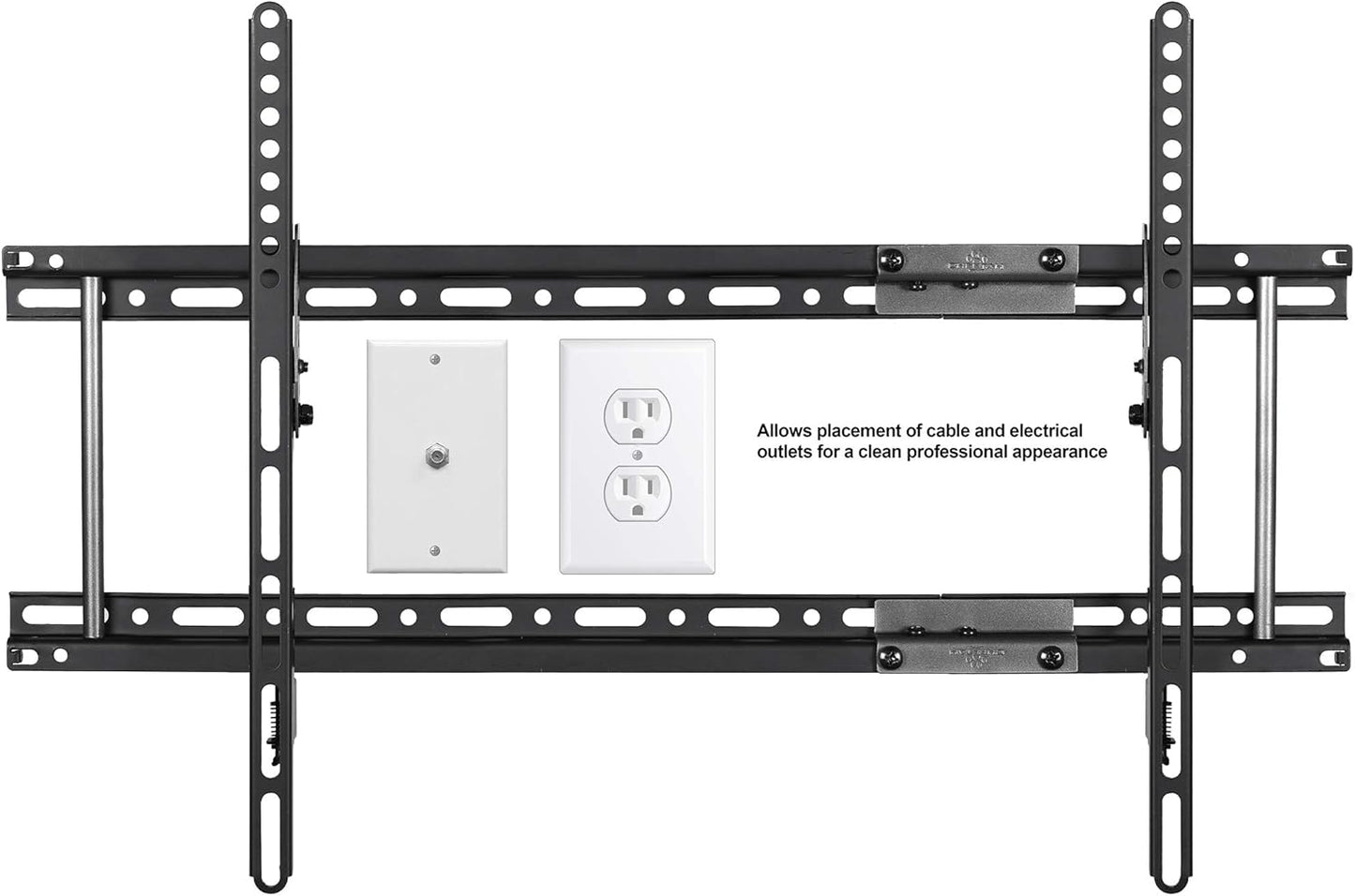 APTMM2B Tilt TV Wall Mount, Fits 32 to 85 Inch Tvs, 165Lbs and VESA 600, Flat/Flush or Tilting, Slim/Thin Low Profile 1.3 In, Wide for up to 24" Studs, Universal Mounting Bracket