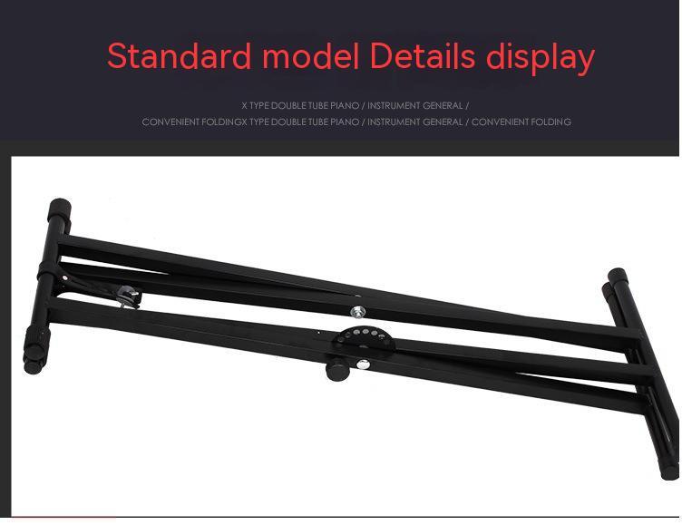X-type Adjustable Double-tube Electronic Organ Rack Double-tube Keyboard Stand - Prime Warehouse