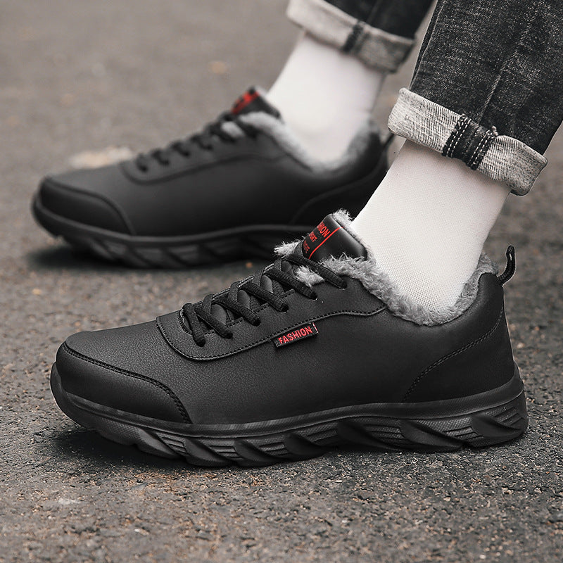 Men Sneakers Winter Warm Sports Shoes With Plush - Prime Warehouse