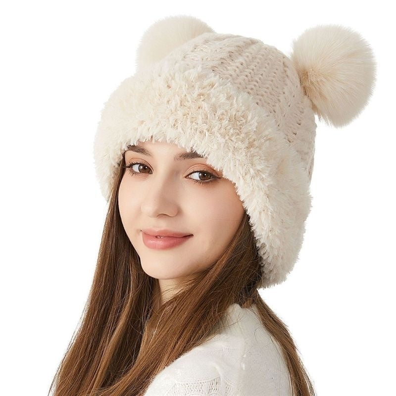 Cute Fur Knitted Winter Hat