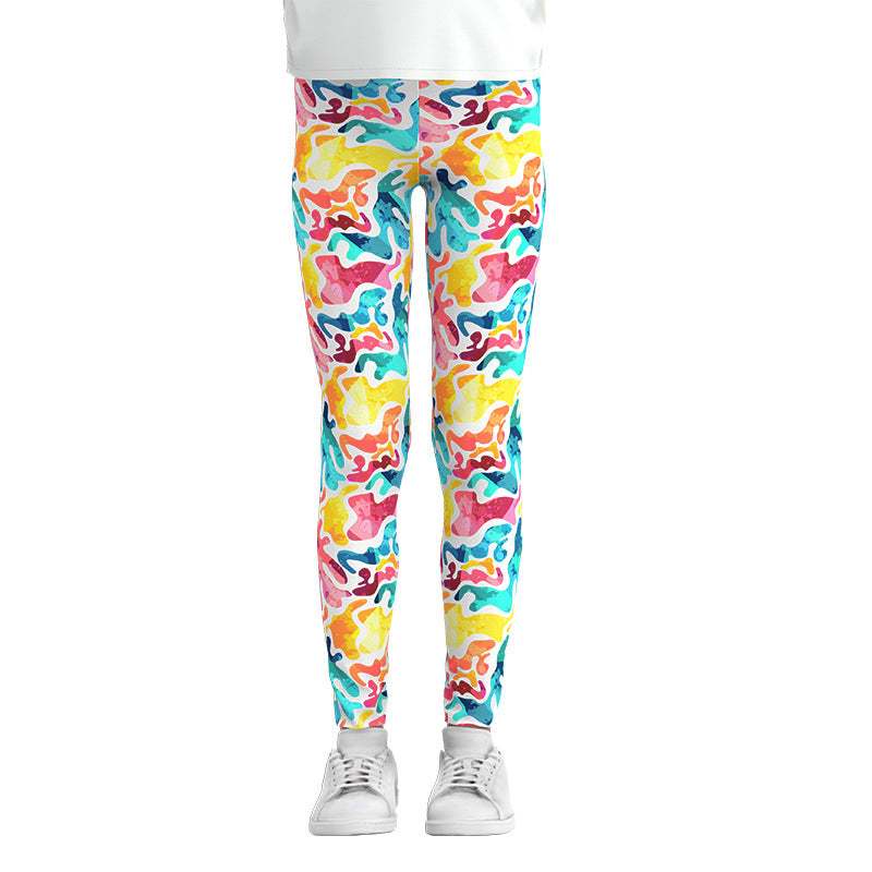 Digital Printing Leggings Girls Leggings Thin Stretch Pants - Prime Warehouse