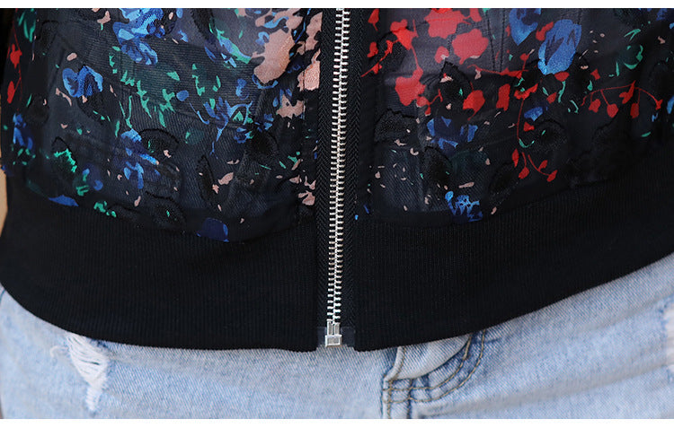 Chiffon long sleeve loose jacket