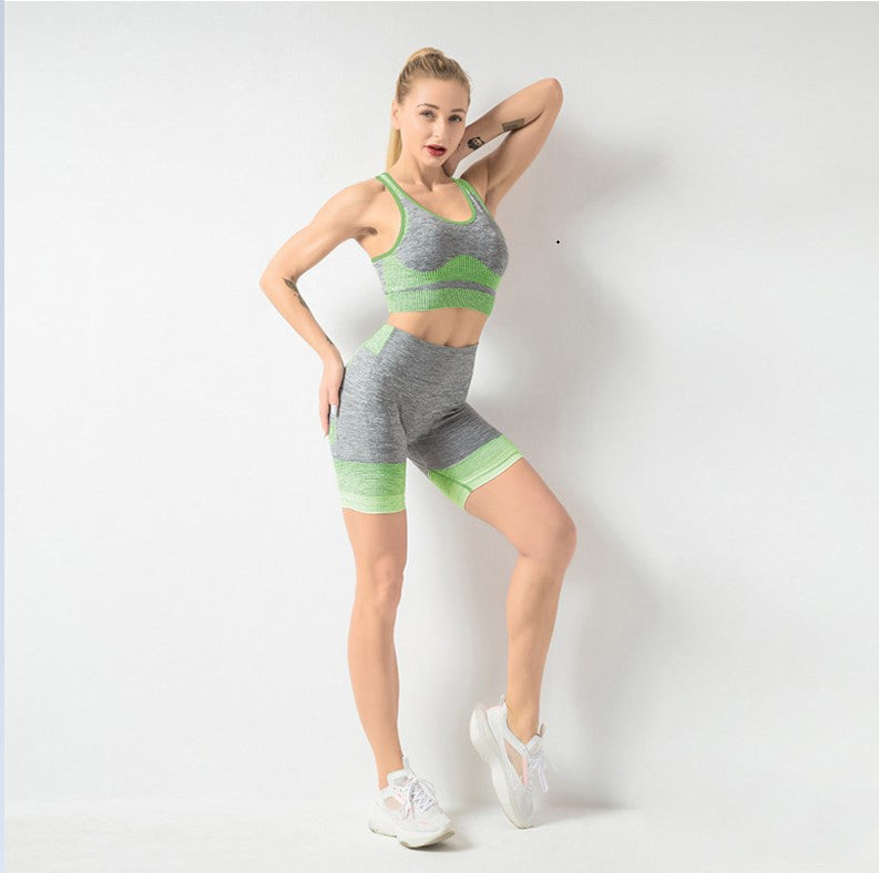 Running Sports Bra Set Seamless Yoga Wear - Prime Warehouse