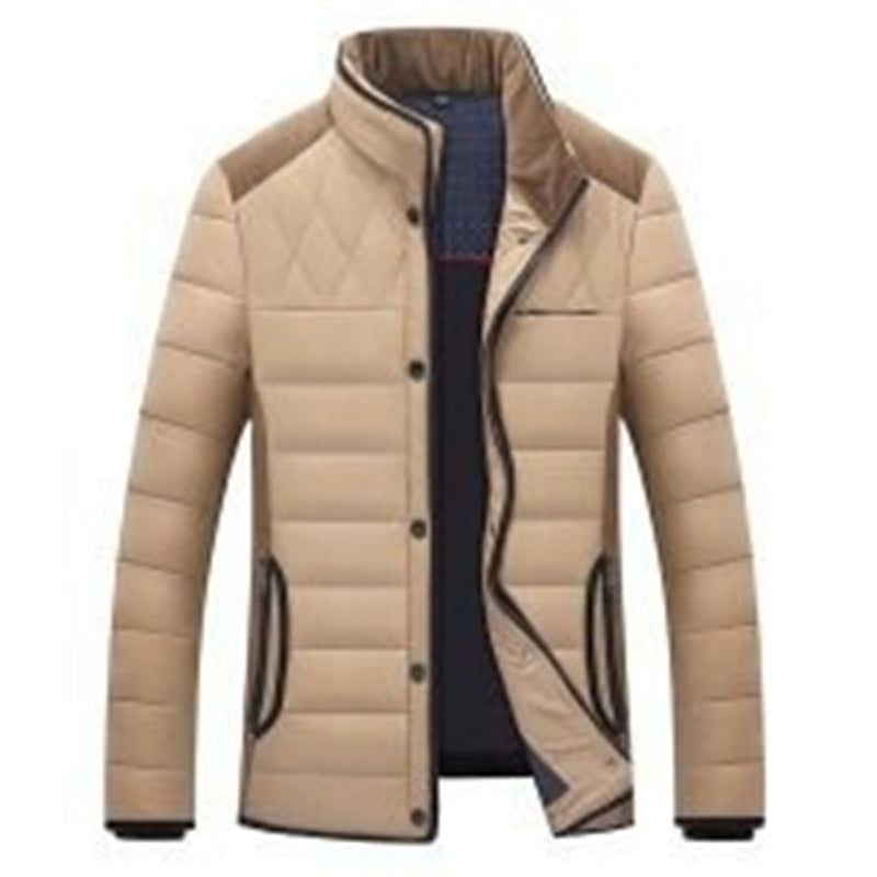Men's Casual Stylish Fur Collar Down Jacket