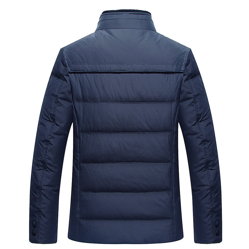 Men's Casual Stylish Fur Collar Down Jacket