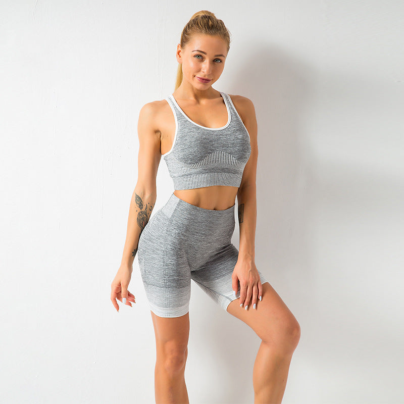 Running Sports Bra Set Seamless Yoga Wear - Prime Warehouse