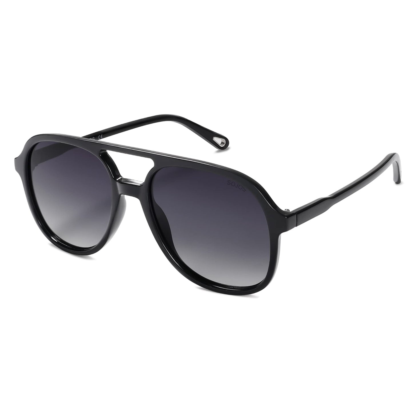 SOJOS Retro Polarized Aviator Sunglasses Womens Mens Classic 70s Vintage Trendy Square Aviators SJ2174