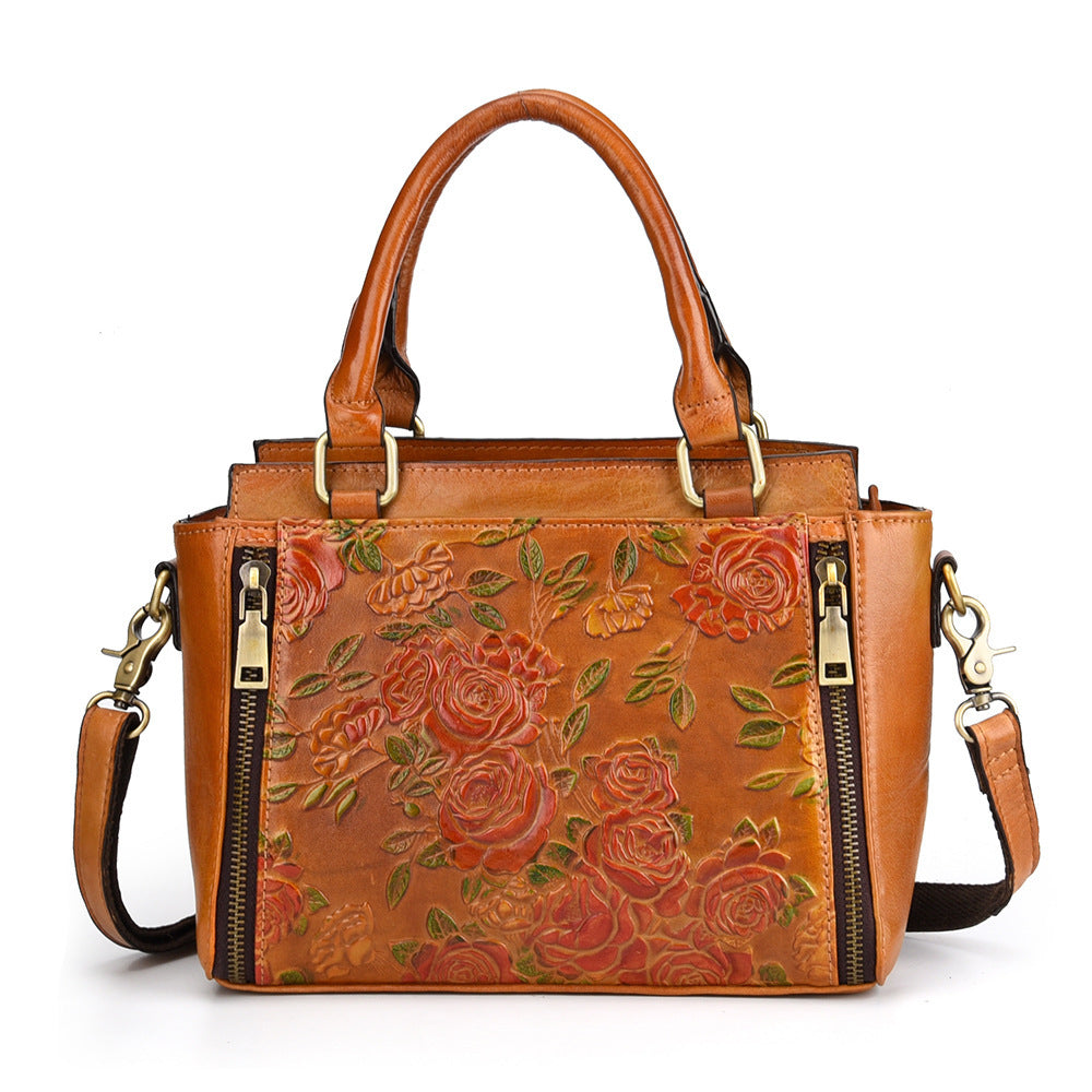High Quality Natural Skin Tote Purse Cross Body Handbag Brush Color Women Messenger Shoulder Top Handle Genuine Leather Bags - Prime Warehouse
