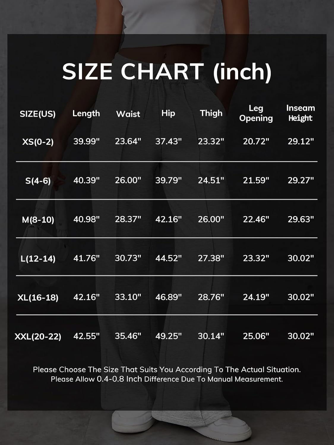 ATHMILE Womens Wide Leg Sweatpants High Waisted Baggy Pants Fashion Teen Girl Drawstring Athletic Joggers