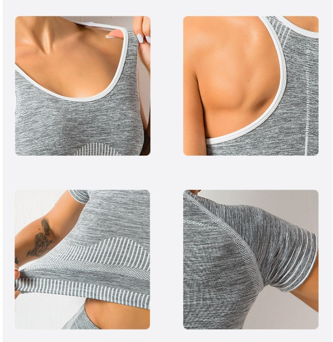 Running Sports Bra Set Seamless Yoga Wear - Prime Warehouse