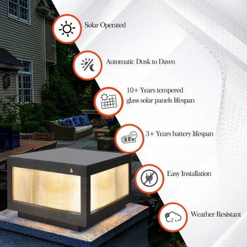 Solar-powered Outdoor Wall Light With Dimmable LED