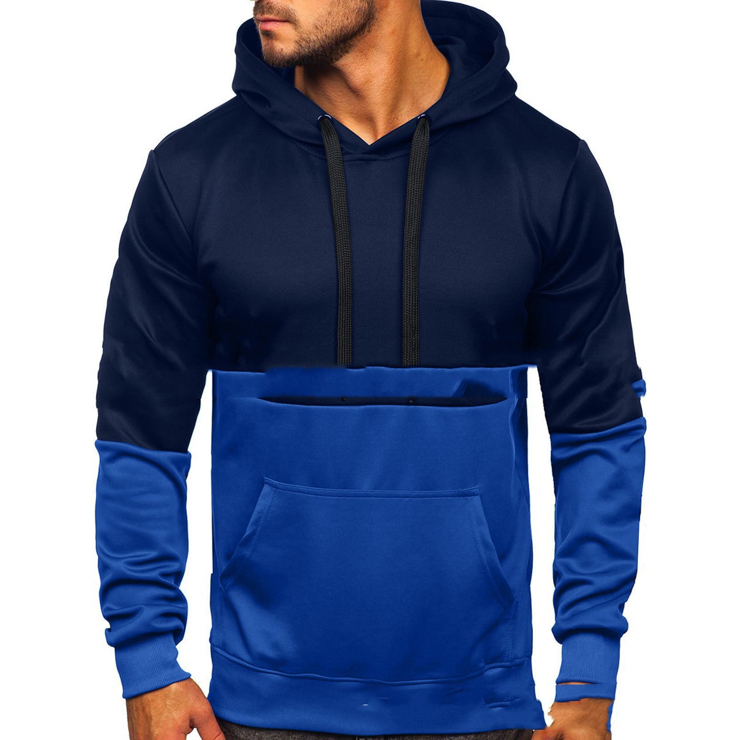Color Block Hooded Couple Wear Sports Casual Sweater - Prime Warehouse