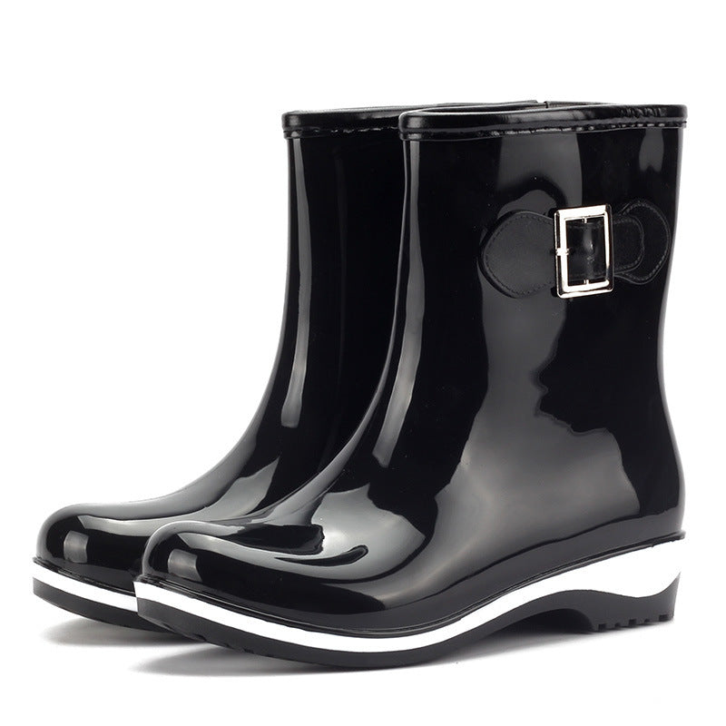 Rain boots warm mid tube snow boots - Prime Warehouse