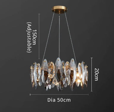 Living Room Light Luxury Crystal Modern Minimalist Chandelier - Prime Warehouse