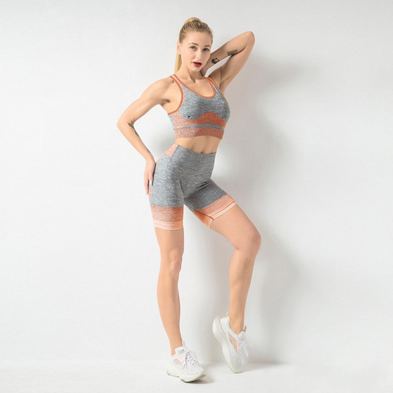 Running Sports Bra Set Seamless Yoga Wear - Prime Warehouse
