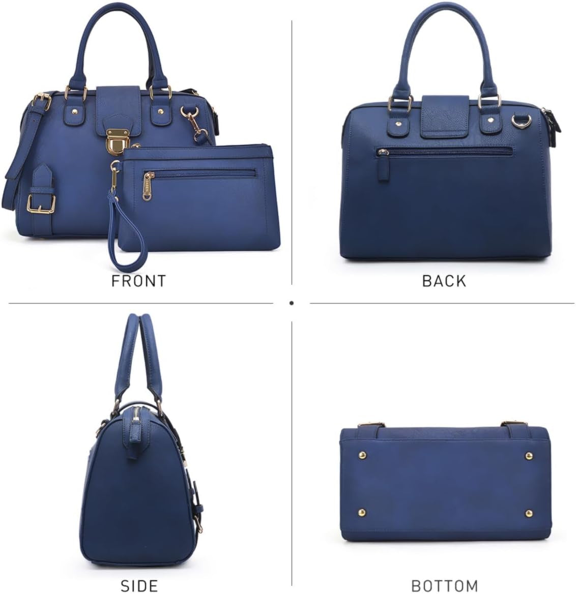 Fashionable Barrel Handbags Top Handle Shoulder Purses Vegan Leather Work Tote for Women