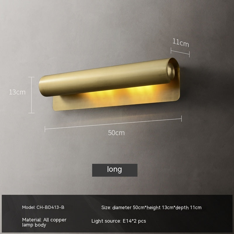 Simple Living Room Copper Wall Lamp - Prime Warehouse