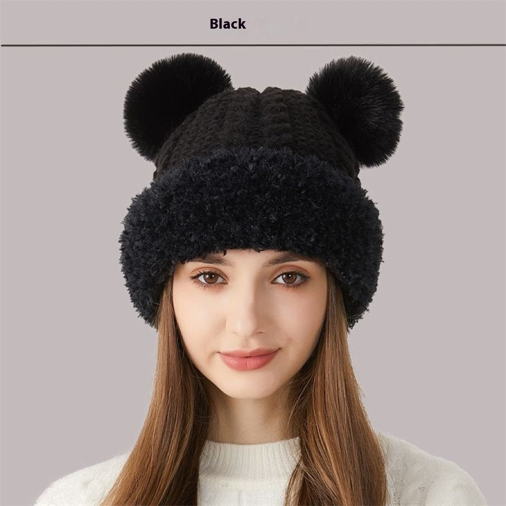 Cute Fur Knitted Winter Hat