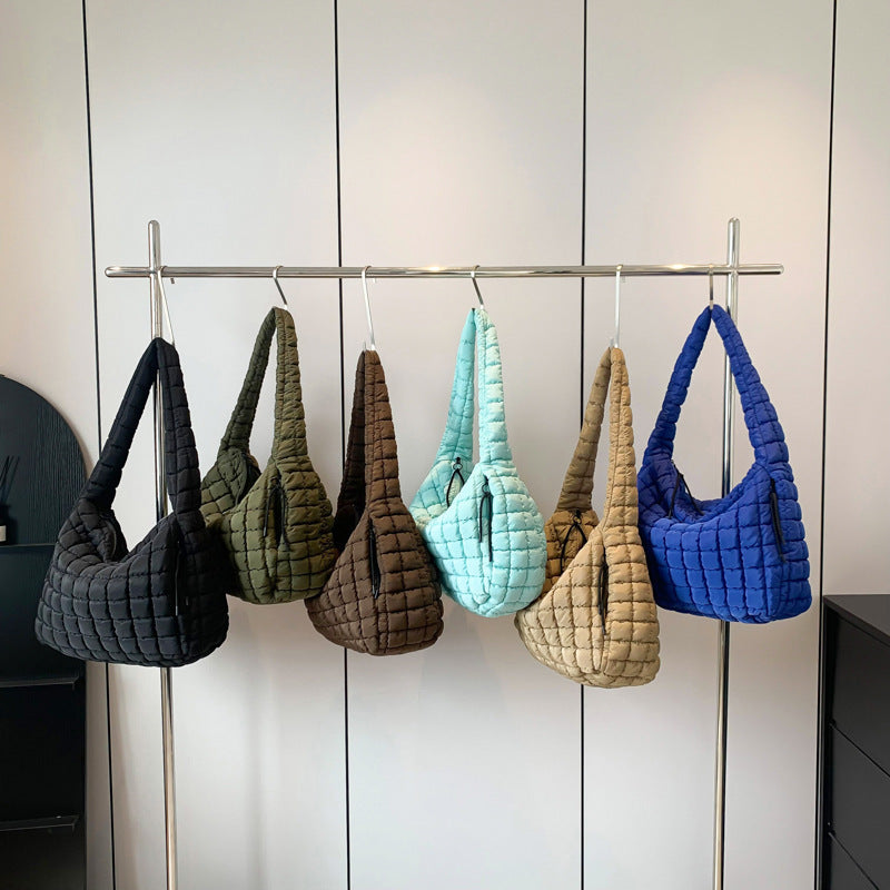 Women's Fashion Shoulder Crossbody Large Capacity Handbag Pleated Cloud Bag
