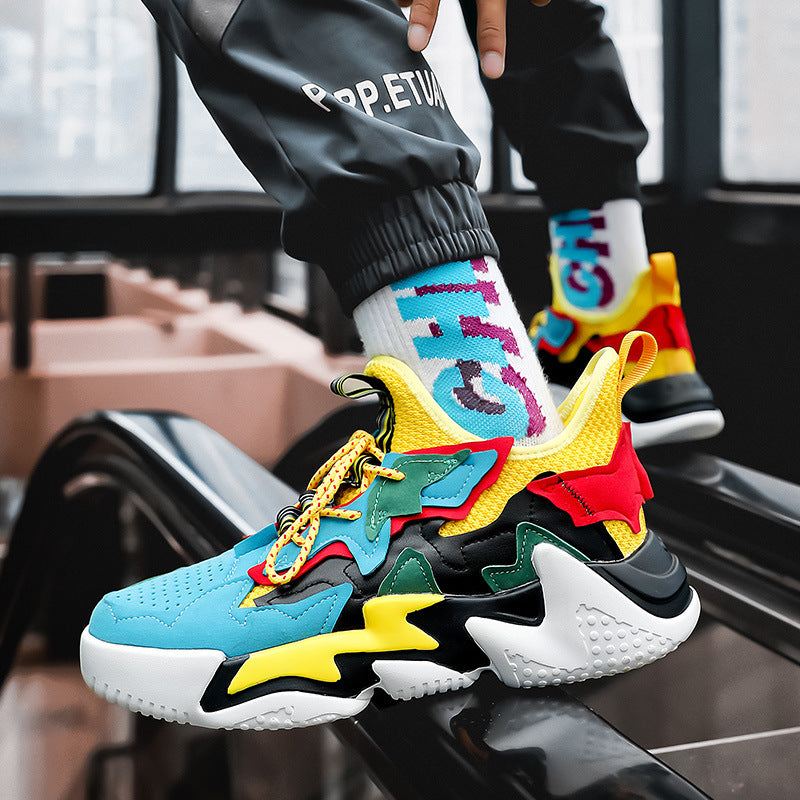 Thick-soled And Breathable Student Fly-woven Mesh Casual Sneakers - Prime Warehouse