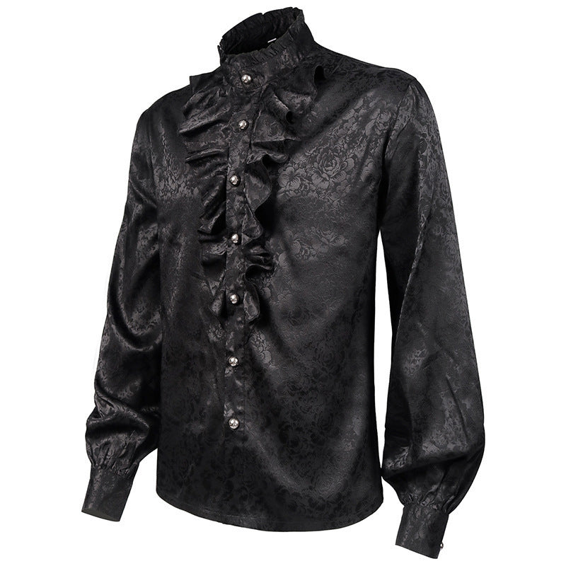 Medieval Costume Men's Pleated Shirt Costume - Prime Warehouse