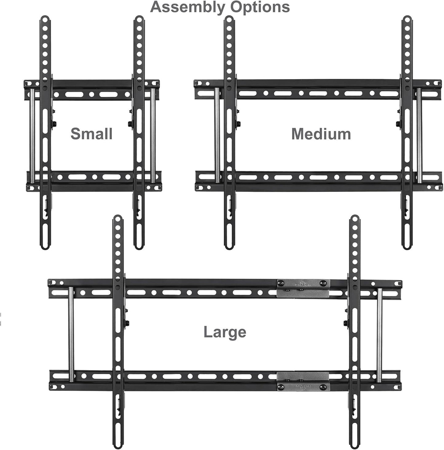 APTMM2B Tilt TV Wall Mount, Fits 32 to 85 Inch Tvs, 165Lbs and VESA 600, Flat/Flush or Tilting, Slim/Thin Low Profile 1.3 In, Wide for up to 24" Studs, Universal Mounting Bracket