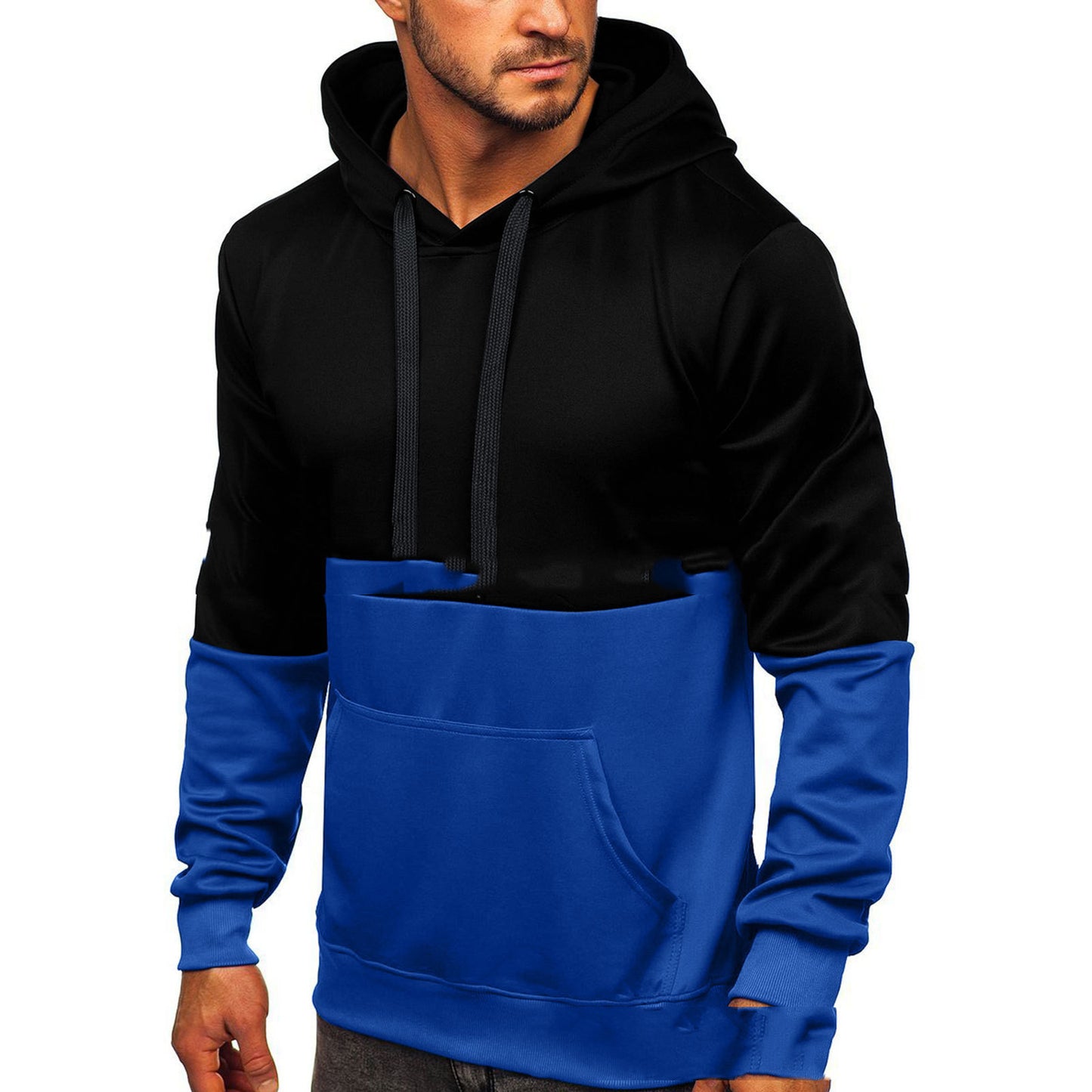 Color Block Hooded Couple Wear Sports Casual Sweater - Prime Warehouse