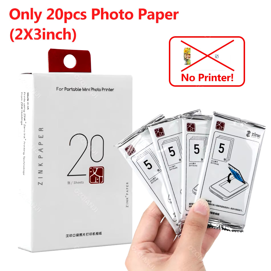 MT53 Portable Color Photo Printer for Mobile Phones - 2x3" Sticky-Backed Paper, Wi-Fi & Bluetooth Connectivity