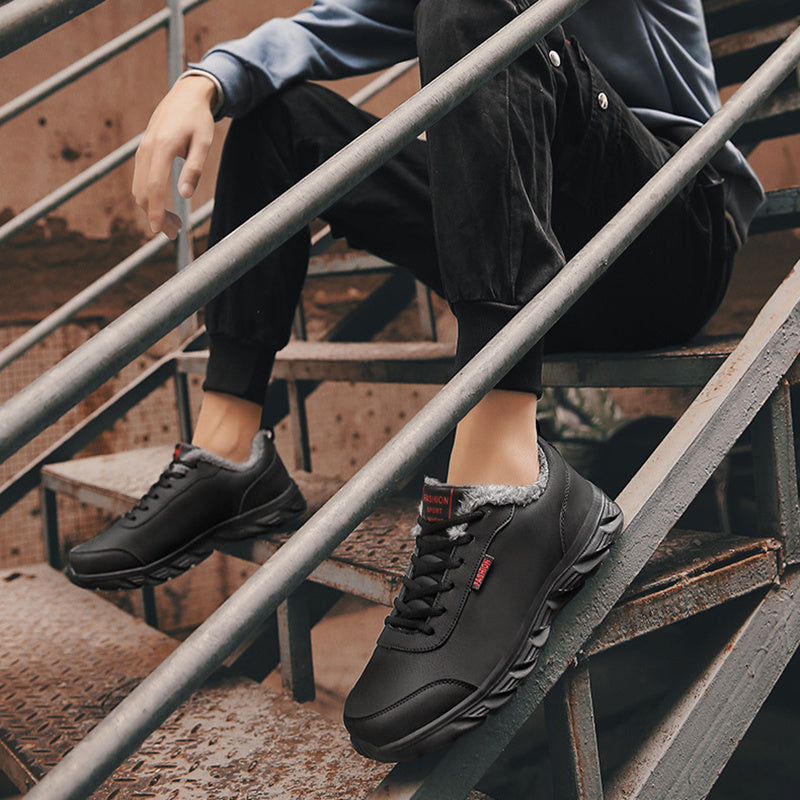 Men Sneakers Winter Warm Sports Shoes With Plush - Prime Warehouse