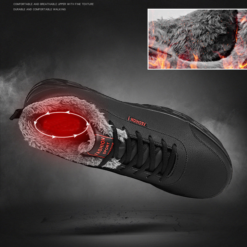 Men Sneakers Winter Warm Sports Shoes With Plush - Prime Warehouse