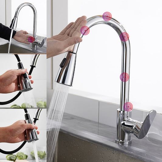 Kitchen Touch Sensor Faucet Sensor Pulls Rotates Hot And Cold