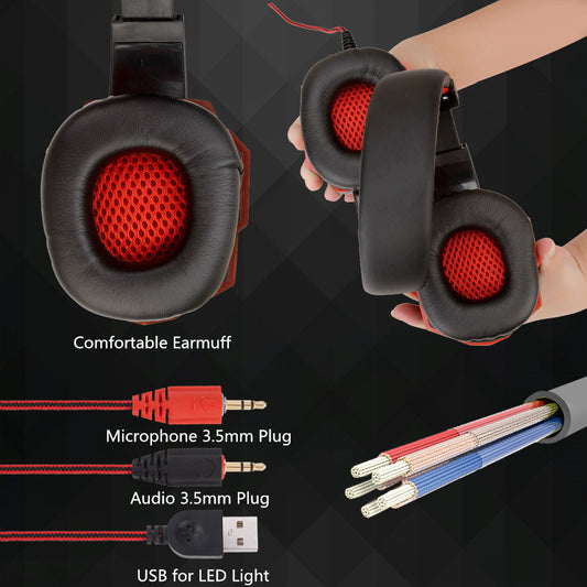Computer PS4 Gaming Light-up Headset - Prime Warehouse