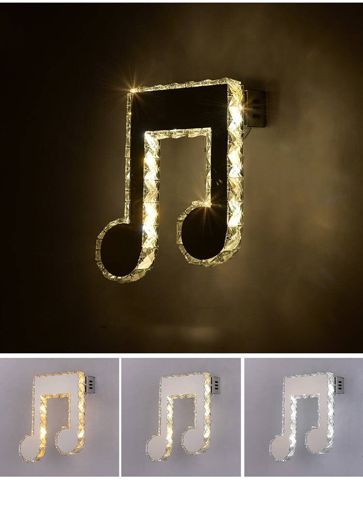 Crystal Wall Lamp Simple Led Living Room Background Wall Lamp Bedroom Bedside Lamp Corridor Wall Lamp - Prime Warehouse