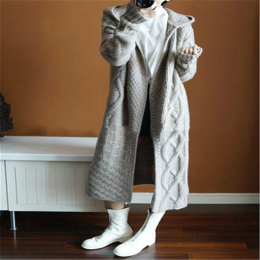 Loose wool hoodie