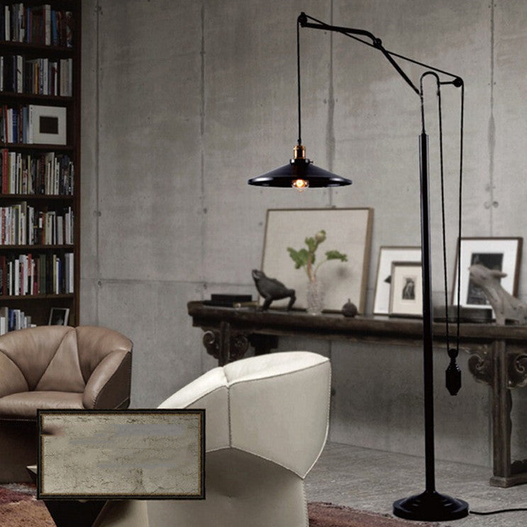 American Vintage Industrial Style Iron Living Room Bedroom Floor Lamp - Prime Warehouse