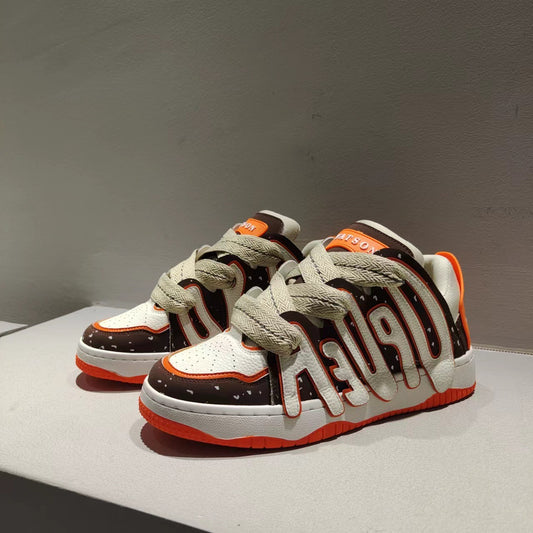 Men's And Women's Casual Sports Thick Bottom Alphabet Retro Sneakers - Prime Warehouse