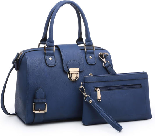 Fashionable Barrel Handbags Top Handle Shoulder Purses Vegan Leather Work Tote for Women